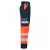 Leo Workwear Winswell Women's Stretch Cargo Trousers Hi-Vis Orange / Navy